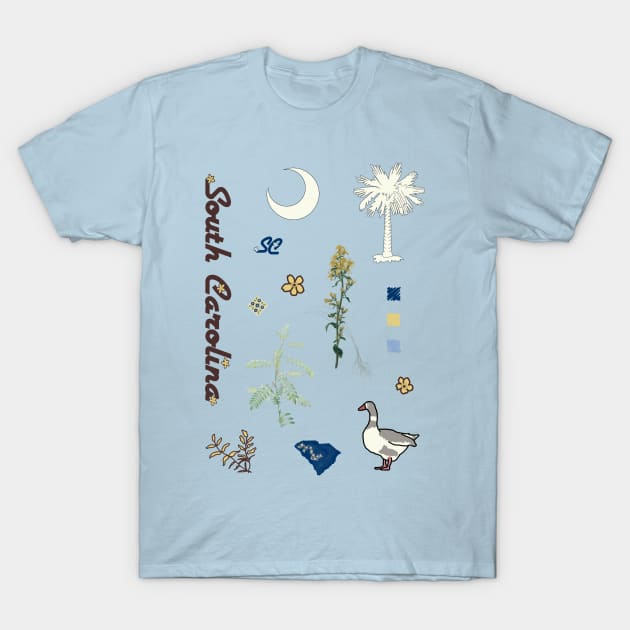 Carolina Cottagecore Aesthetic Sheet T-Shirt by LochNestFarm